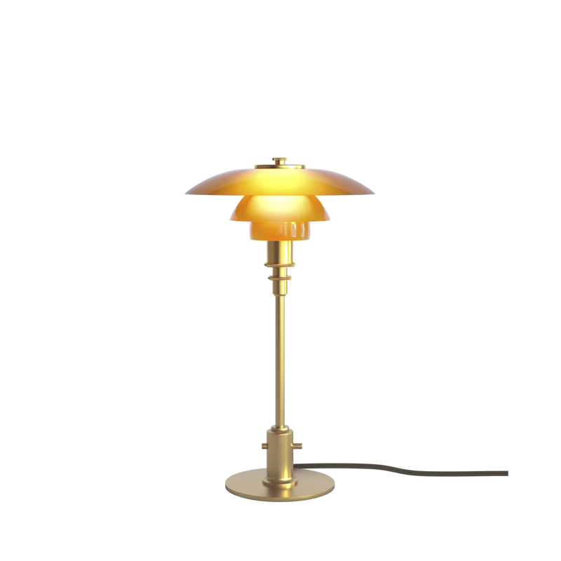 PH 2/1 Amber Coloured Glass Table Lamp