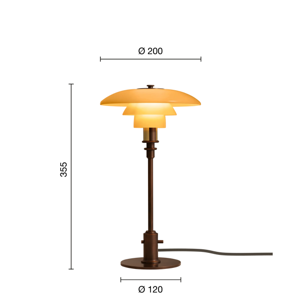 PH 2/1 Aged Brass テーブル－ Louis Poulsen | FENDI Casa