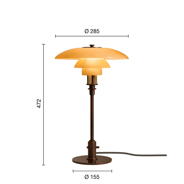 PH 3/2 Aged Brass テーブル－ Louis Poulsen | FENDI Casa