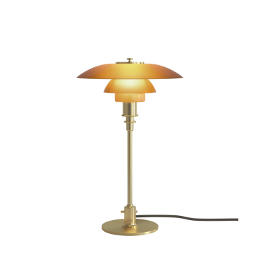 PH 3/2 Amber Coloured Glass Table Lamp