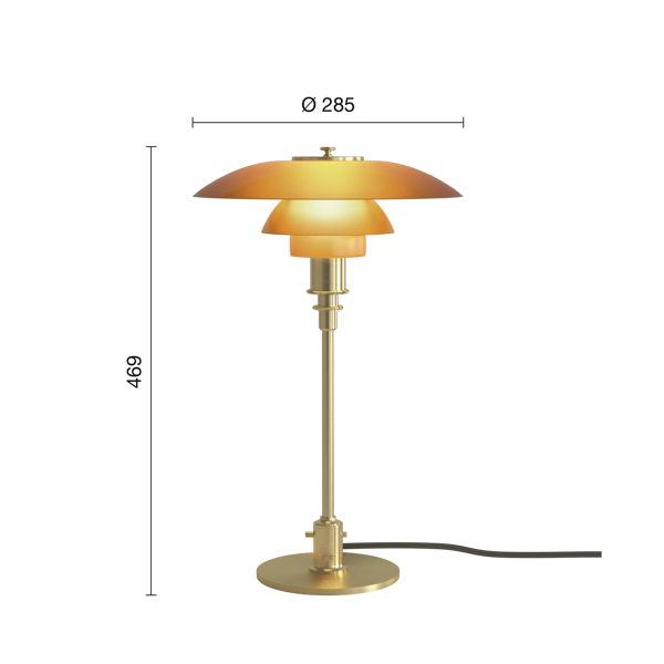 フロアスタンド Louispoulsen PH3/2 Amber Limited Edition PH 3/2 Amber Coloured Glass Table Lamp | Louis Poulsen