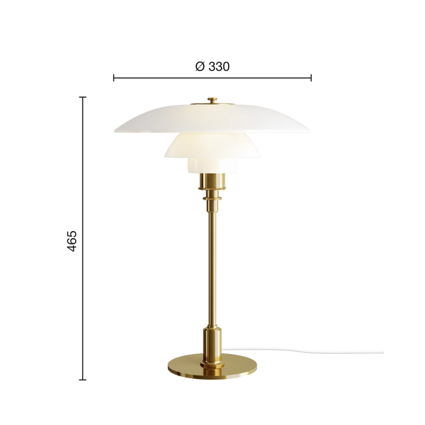 PH 3½-2½ Table Lamp dimensions