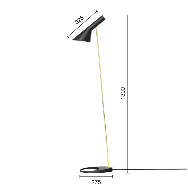 AJ Floor Lamp Black | Arne Jacobsen | Louis Poulsen