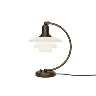 PH 2/2 Luna Aged Brass Opal Table Lamp