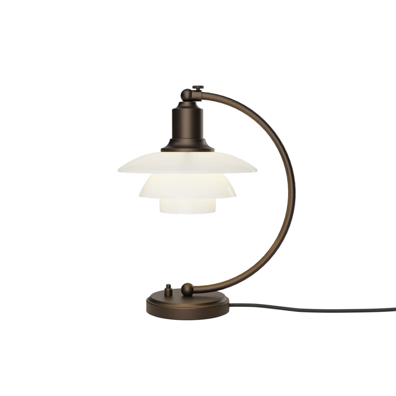 PH 2/2 Luna Aged Brass Opal Table Lamp