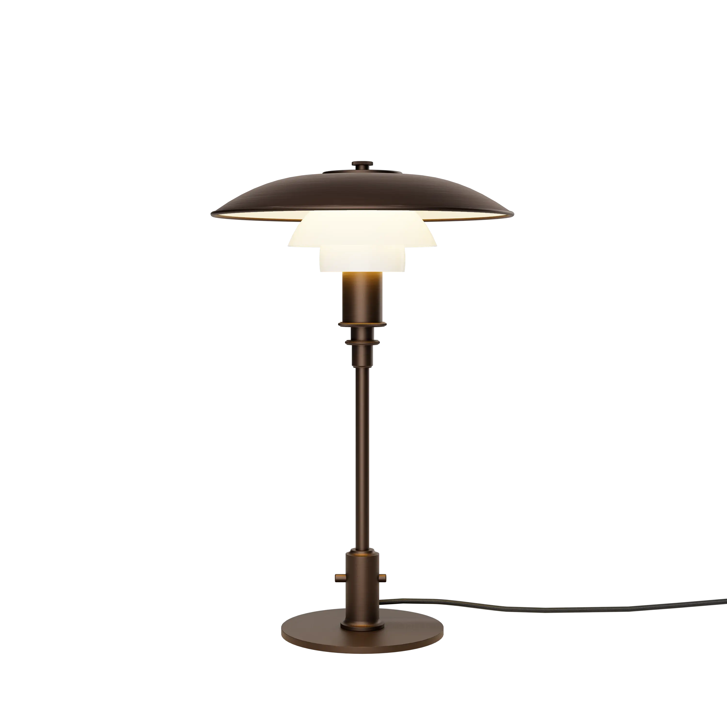 PH 3/2 Aged Brass Opal Table Lamp | Poul Henningsen | Louis Poulsen PH 3/2 Aged Brass Opal Table Lamp | Poul Henningsen | Louis Poulsen