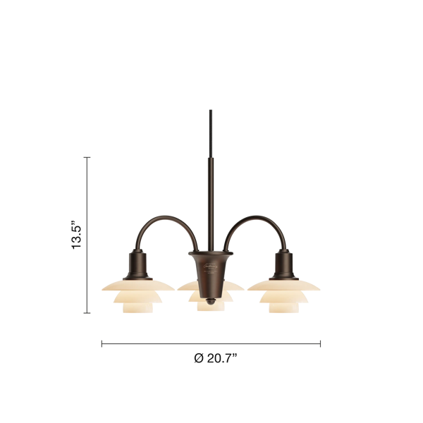 PH 1/1 Chandelier Centenary Edition dimensions