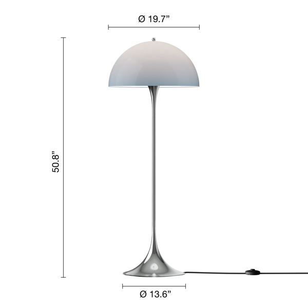 Panthella 500 Floor Lamp The Originals dimensions