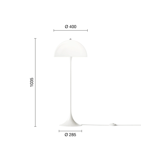 Panthella Floor Lamp dimensions