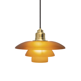PH 3½-3 Amberkleurige Glas Hanglamp